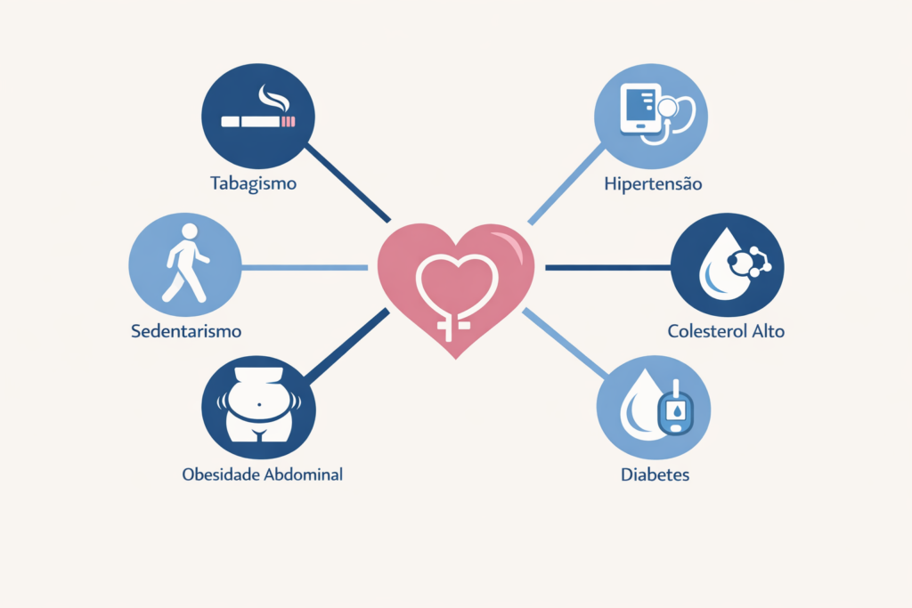 fatores de risco cardiovascular na menopausa mulher